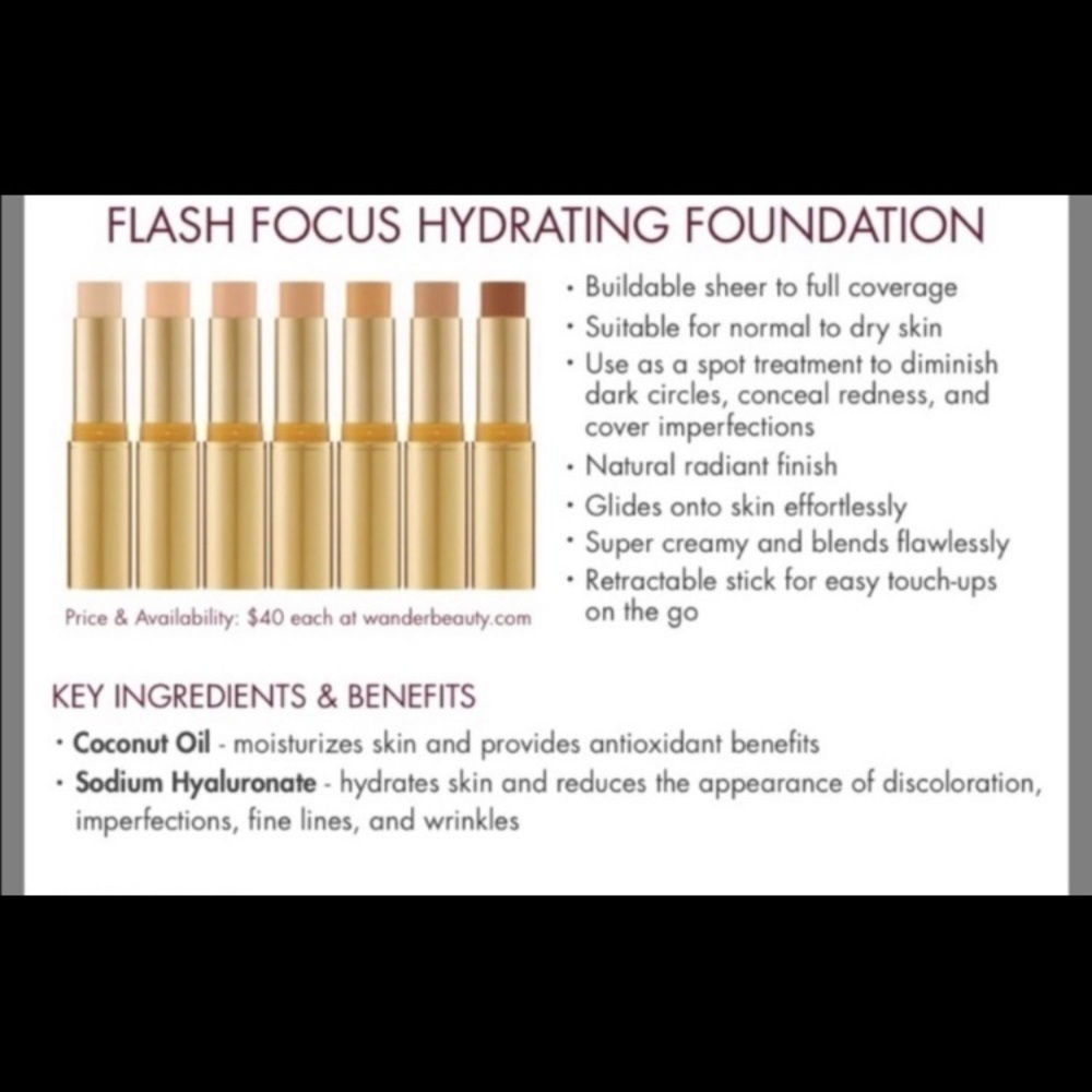 LOT of 2 Wander Beauty Flash Focus Stick TAN NIB - Picture 2 of 2